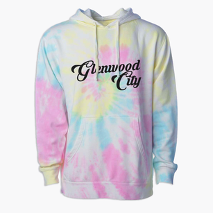 Glenwood City Wisconsin Vintage Team Premium Tie-Dye Hoodie