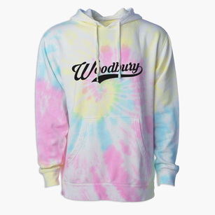 Woodbury Vermont Vintage Team Premium Tie-Dye Hoodie