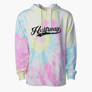 Halfway Oregon Vintage Team Premium Tie-Dye Hoodie