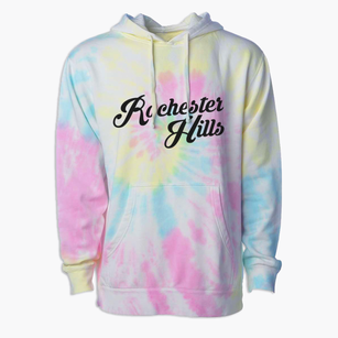 Rochester Hills Michigan Vintage Team Premium Tie-Dye Hoodie