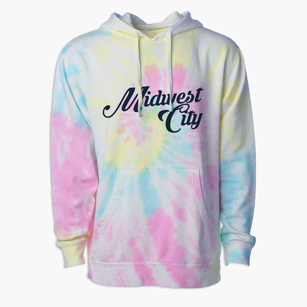 Midwest City Oklahoma Vintage Team Premium Tie-Dye Hoodie
