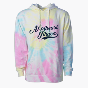 Northeast Ithaca New York Vintage Team Premium Tie-Dye Hoodie