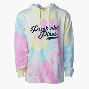 Pembroke Pines Florida Vintage Team Premium Tie-Dye Hoodie