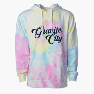 Granite City Illinois Vintage Team Premium Tie-Dye Hoodie