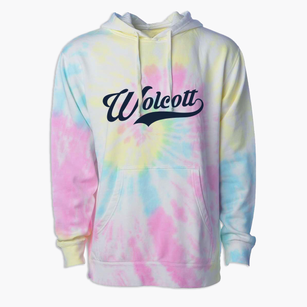 Wolcott Indiana Vintage Team Premium Tie-Dye Hoodie