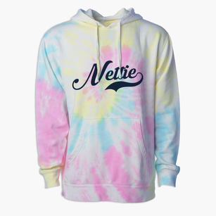 Nettie West Virginia Vintage Team Premium Tie-Dye Hoodie