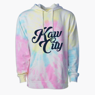 Kaw City Oklahoma Vintage Team Premium Tie-Dye Hoodie