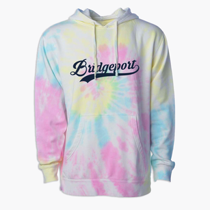 Bridgeport West Virginia Vintage Team Premium Tie-Dye Hoodie