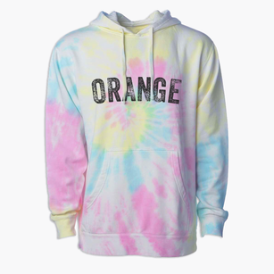 Orange New Hampshire Timeless Retro Premium Tie-Dye Hoodie
