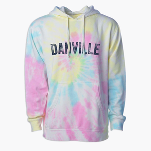Danville Illinois Timeless Retro Premium Tie-Dye Hoodie