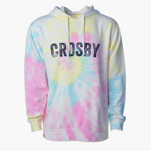 Crosby North Dakota Timeless Retro Premium Tie-Dye Hoodie