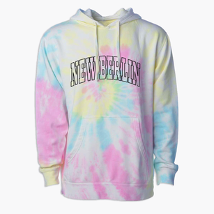 New Berlin Illinois Trendy Block Premium Tie-Dye Hoodie
