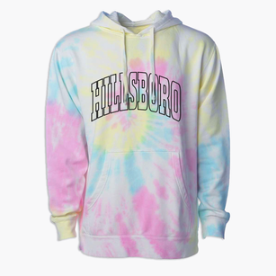 Hillsboro Alabama Trendy Block Premium Tie-Dye Hoodie