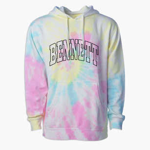 Bennett North Carolina Trendy Block Premium Tie-Dye Hoodie