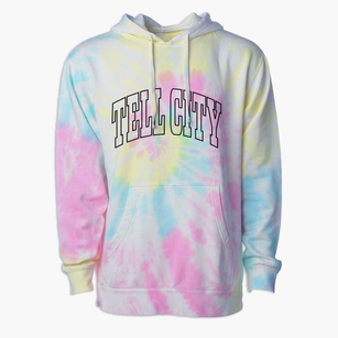Tell City Indiana Trendy Block Premium Tie-Dye Hoodie