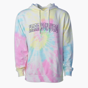 Harrisonburg Louisiana Trendy Block Premium Tie-Dye Hoodie