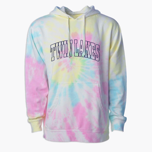 Twin Lakes Minnesota Trendy Block Premium Tie-Dye Hoodie