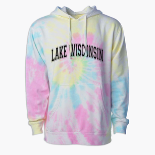 Lake Wisconsin Wisconsin Varsity Premium Tie-Dye Hoodie