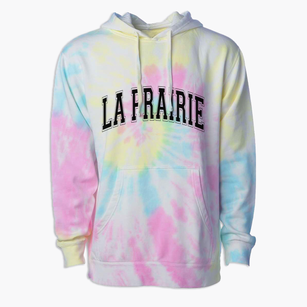 La Prairie Wisconsin Varsity Premium Tie-Dye Hoodie