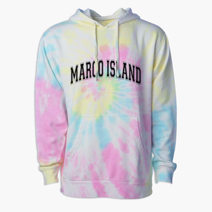 Marco Island Florida Varsity Premium Tie-Dye Hoodie