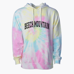 Beech Mountain North Carolina Varsity Premium Tie-Dye Hoodie