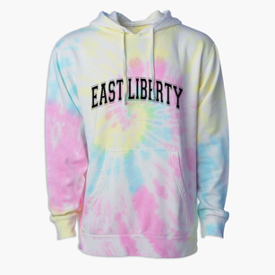 East Liberty Ohio Varsity Premium Tie-Dye Hoodie