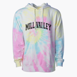 Mill Valley California Varsity Premium Tie-Dye Hoodie