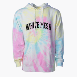 White Mesa Utah Varsity Premium Tie-Dye Hoodie