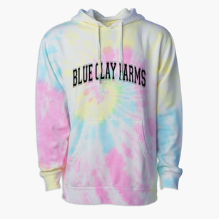Blue Clay Farms North Carolina Varsity Premium Tie-Dye Hoodie