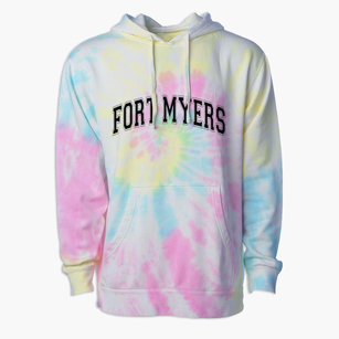 Fort Myers Florida Varsity Premium Tie-Dye Hoodie