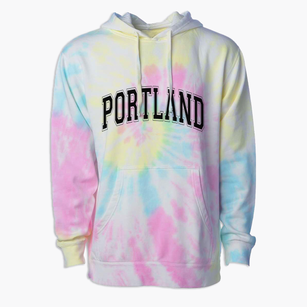 Portland Connecticut Varsity Premium Tie-Dye Hoodie
