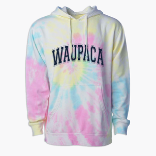 Waupaca Wisconsin Varsity Premium Tie-Dye Hoodie