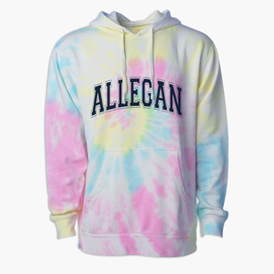 Allegan Michigan Varsity Premium Tie-Dye Hoodie