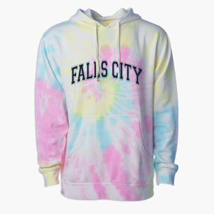Falls City Nebraska Varsity Premium Tie-Dye Hoodie