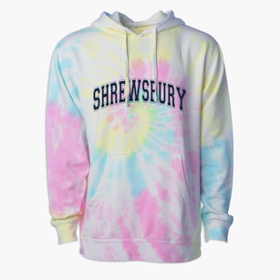 Shrewsbury Massachusetts Varsity Premium Tie-Dye Hoodie