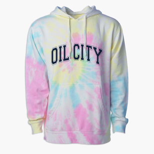 Oil City Louisiana Varsity Premium Tie-Dye Hoodie