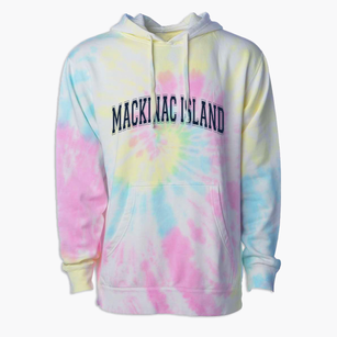 Mackinac Island Michigan Varsity Premium Tie-Dye Hoodie