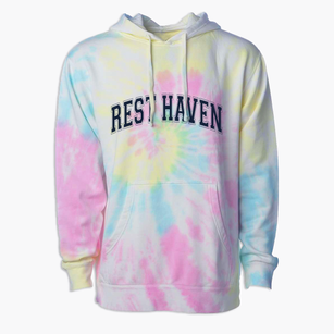 Rest Haven Georgia Varsity Premium Tie-Dye Hoodie