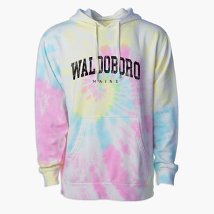 Waldoboro Maine Urban Vibe Premium Tie-Dye Hoodie