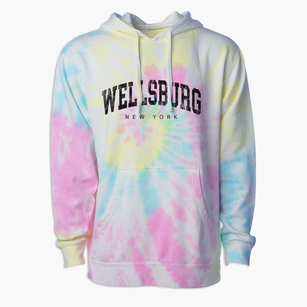 Wellsburg New York Urban Vibe Premium Tie-Dye Hoodie