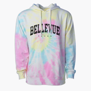 Bellevue Texas Urban Vibe Premium Tie-Dye Hoodie