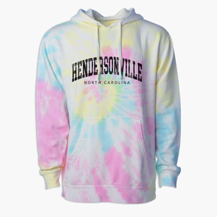 Hendersonville North Carolina Urban Vibe Premium Tie-Dye Hoodie