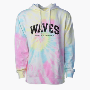 Waves North Carolina Urban Vibe Premium Tie-Dye Hoodie