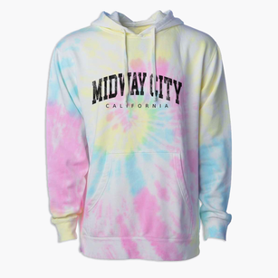 Midway City California Urban Vibe Premium Tie-Dye Hoodie