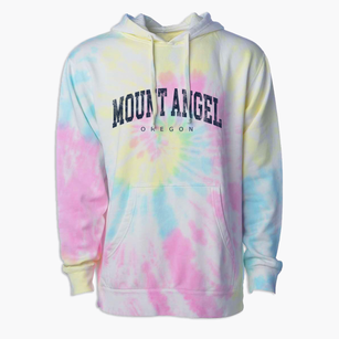 Mount Angel Oregon Urban Vibe Premium Tie-Dye Hoodie