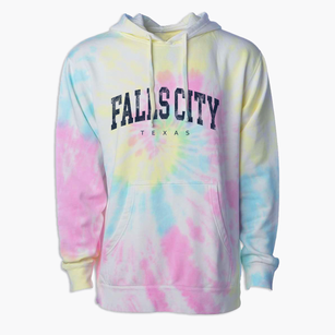 Falls City Texas Urban Vibe Premium Tie-Dye Hoodie