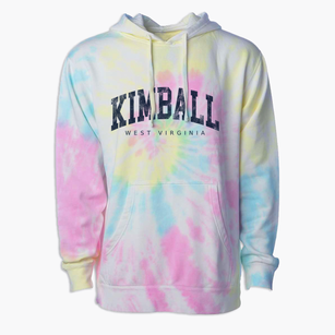 Kimball West Virginia Urban Vibe Premium Tie-Dye Hoodie