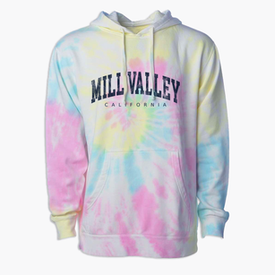 Mill Valley California Urban Vibe Premium Tie-Dye Hoodie