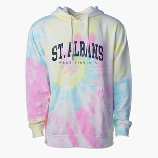 St. Albans West Virginia Urban Vibe Premium Tie-Dye Hoodie