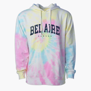 Bel Aire Kansas Urban Vibe Premium Tie-Dye Hoodie